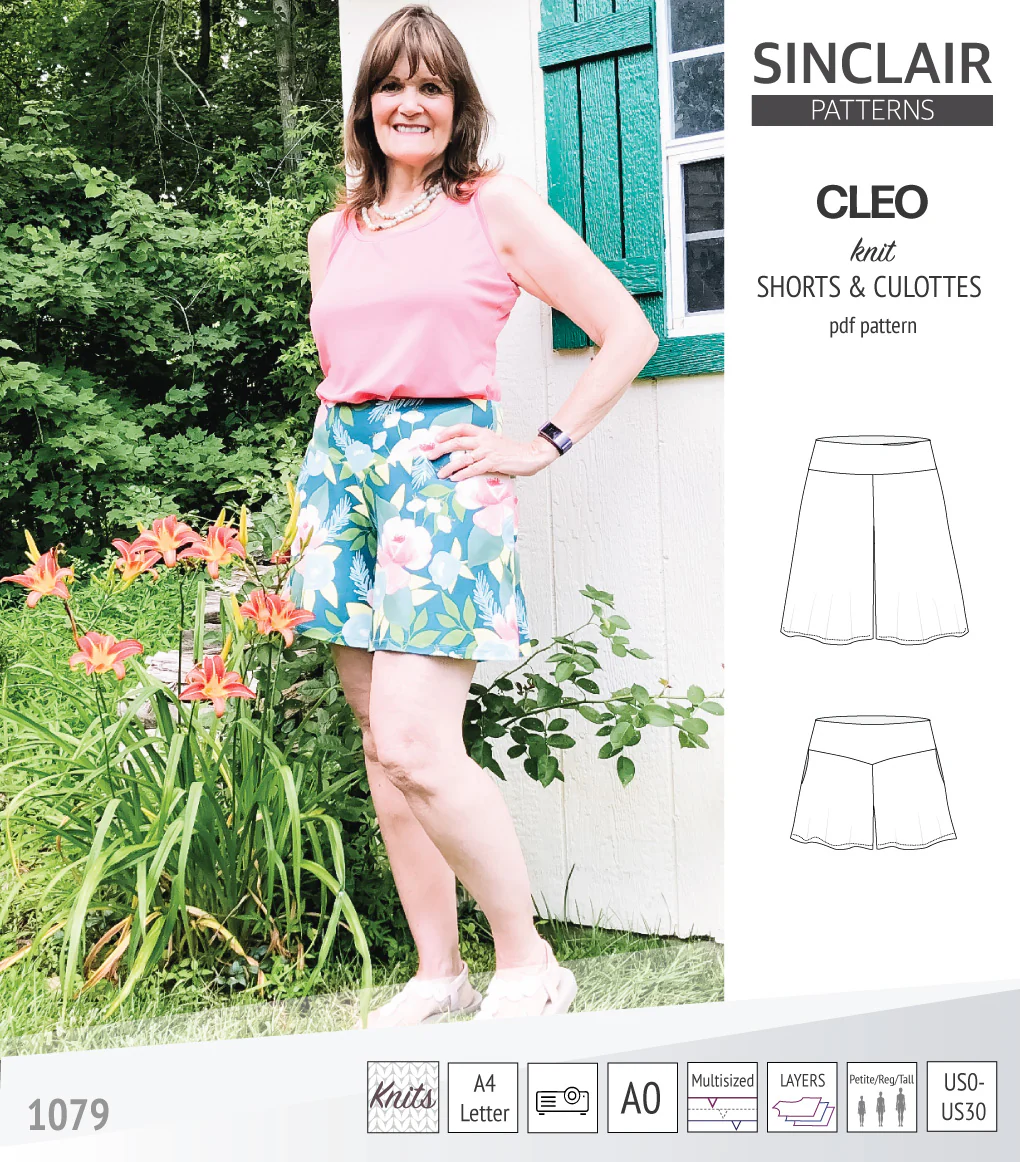 Cleo knit shorts and culottes with yoga waistband (PDF) - Image 25