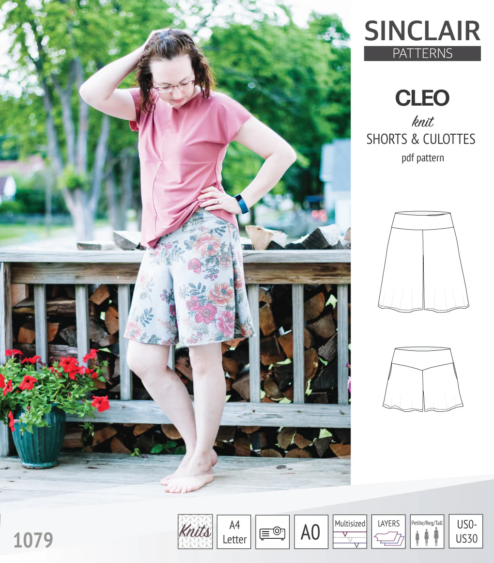 Cleo knit shorts and culottes with yoga waistband (PDF) - Image 27