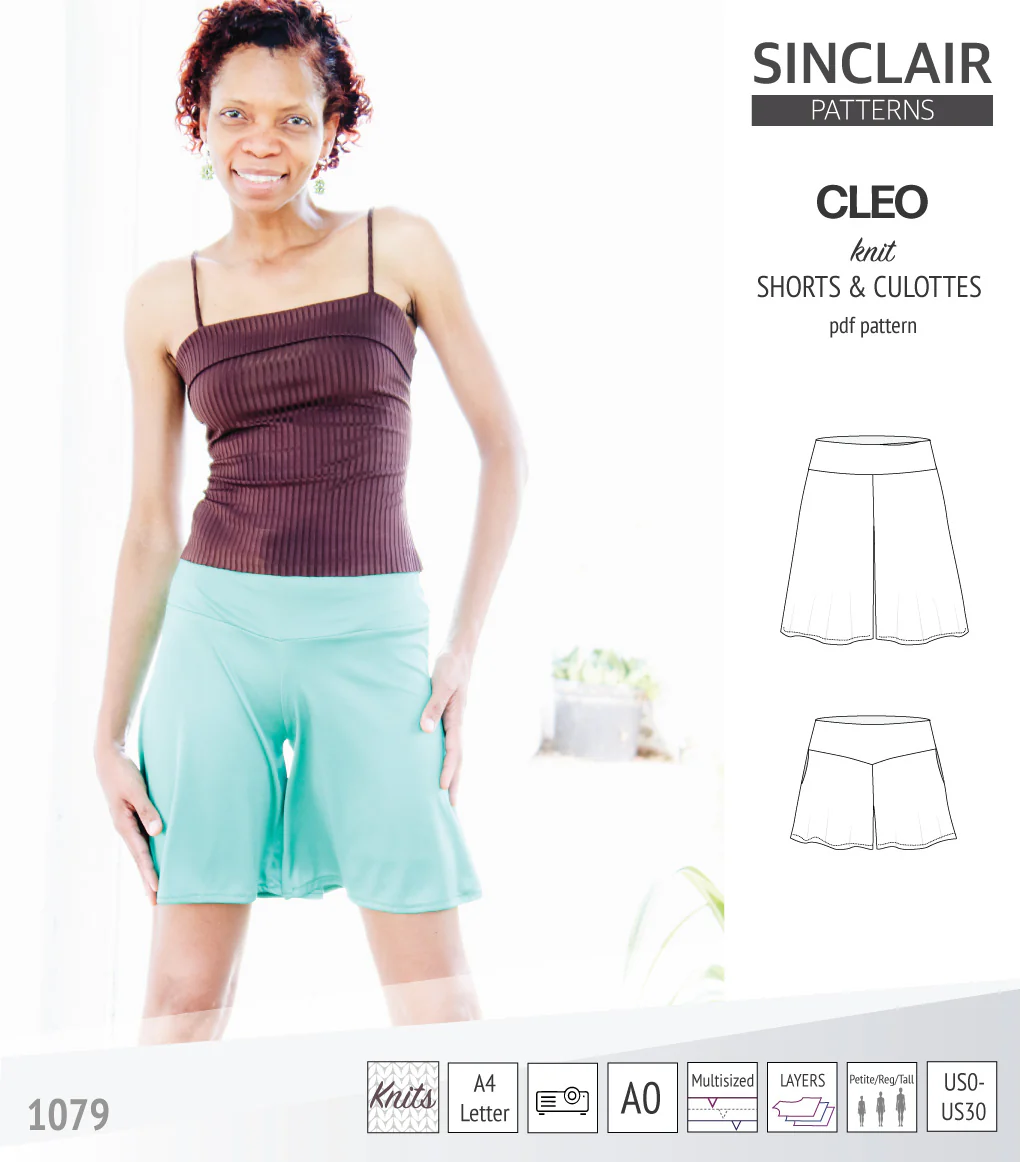Cleo knit shorts and culottes with yoga waistband (PDF) - Image 29