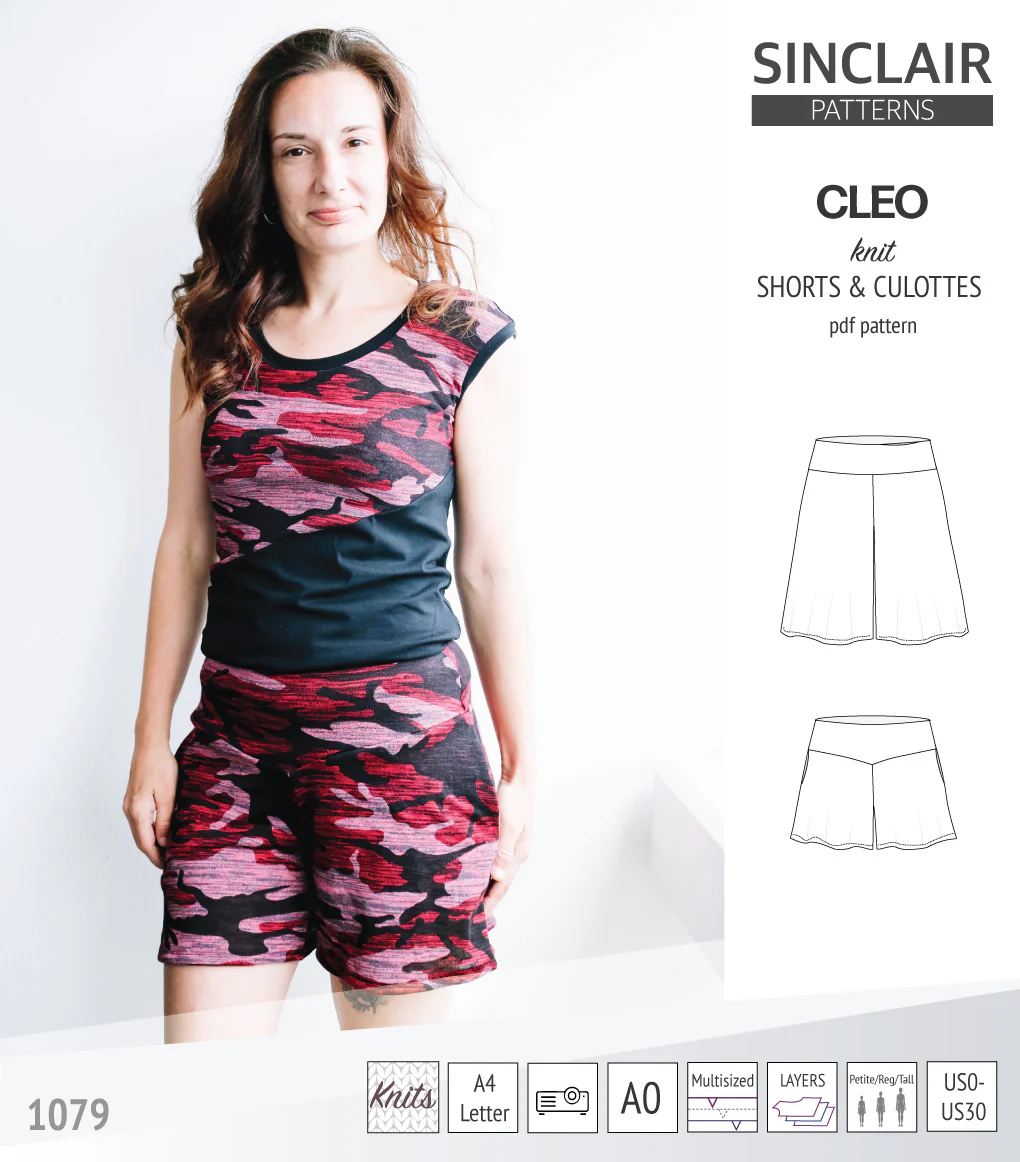 Cleo knit shorts and culottes with yoga waistband (PDF) - Image 30