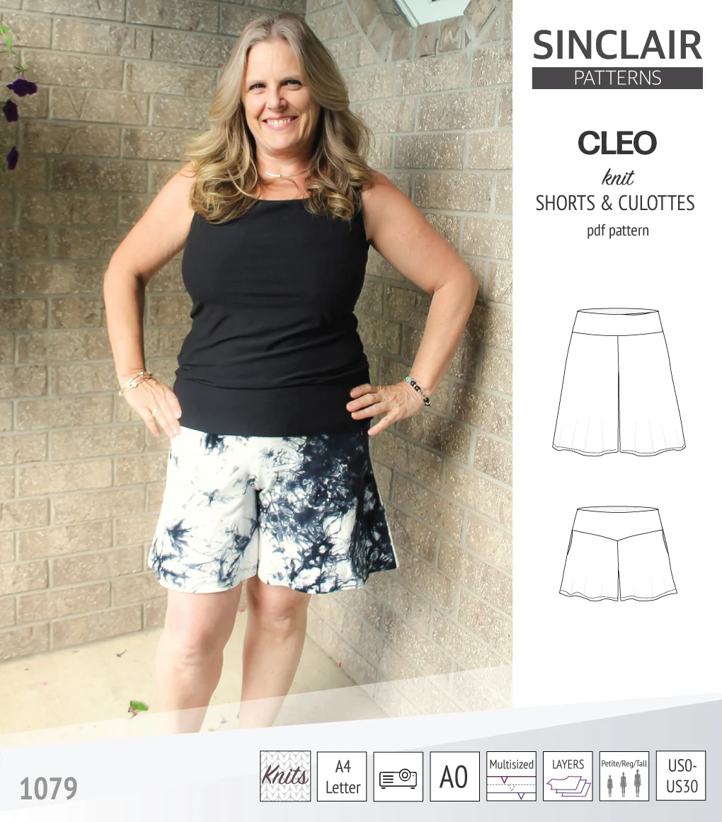 Cleo knit shorts and culottes with yoga waistband (PDF) - Image 31