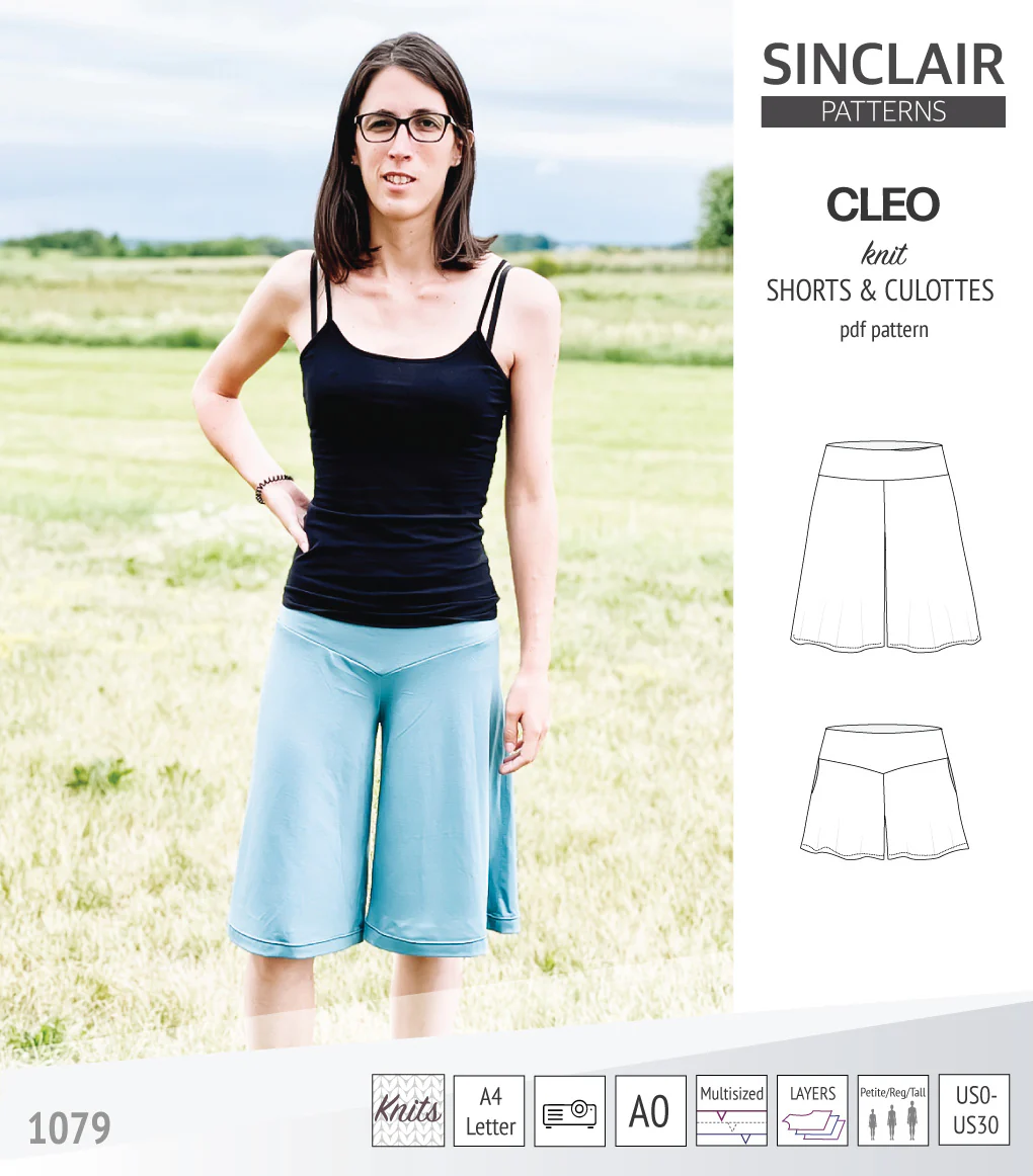 Cleo knit shorts and culottes with yoga waistband (PDF) - Image 34
