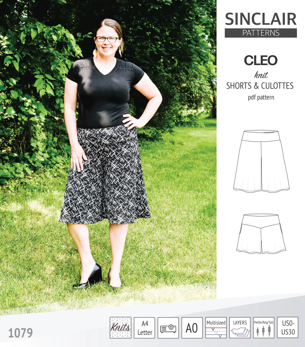Cleo knit shorts and culottes with yoga waistband (PDF) - Image 36