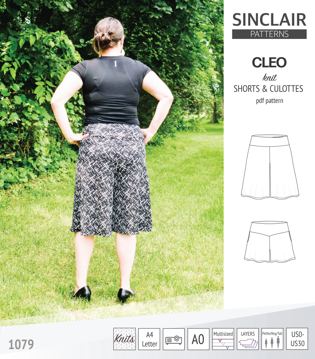 Cleo knit shorts and culottes with yoga waistband (PDF) - Image 37