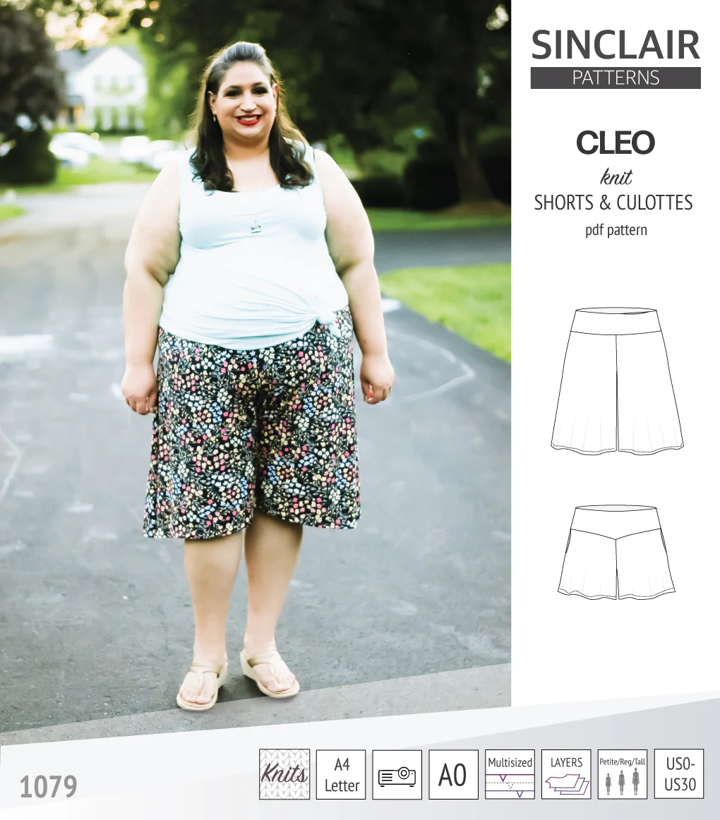 Cleo knit shorts and culottes with yoga waistband (PDF) - Image 38