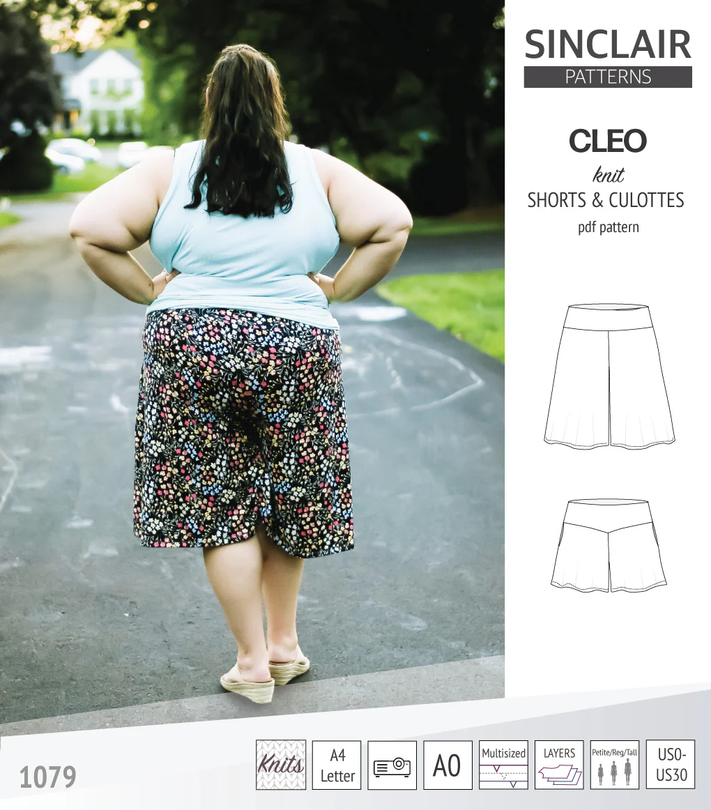 Cleo knit shorts and culottes with yoga waistband (PDF) - Image 39