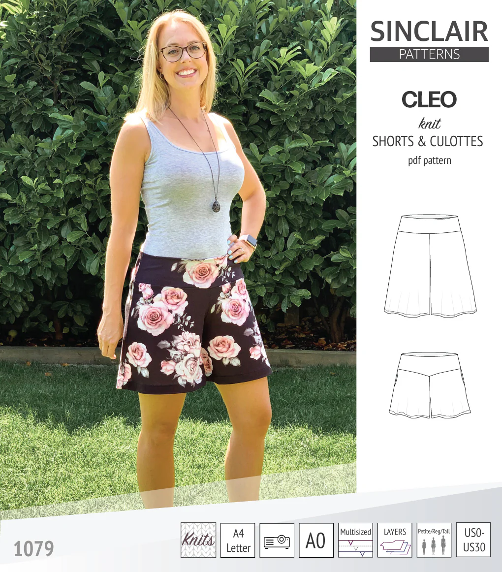 Cleo knit shorts and culottes with yoga waistband (PDF) - Image 4
