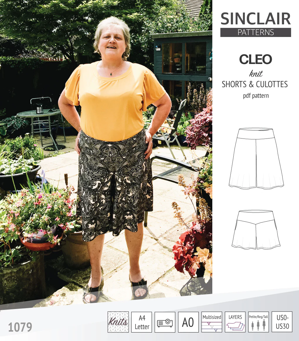 Cleo knit shorts and culottes with yoga waistband (PDF) - Image 41