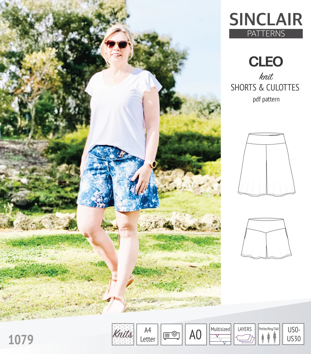 Cleo knit shorts and culottes with yoga waistband (PDF) - Image 42