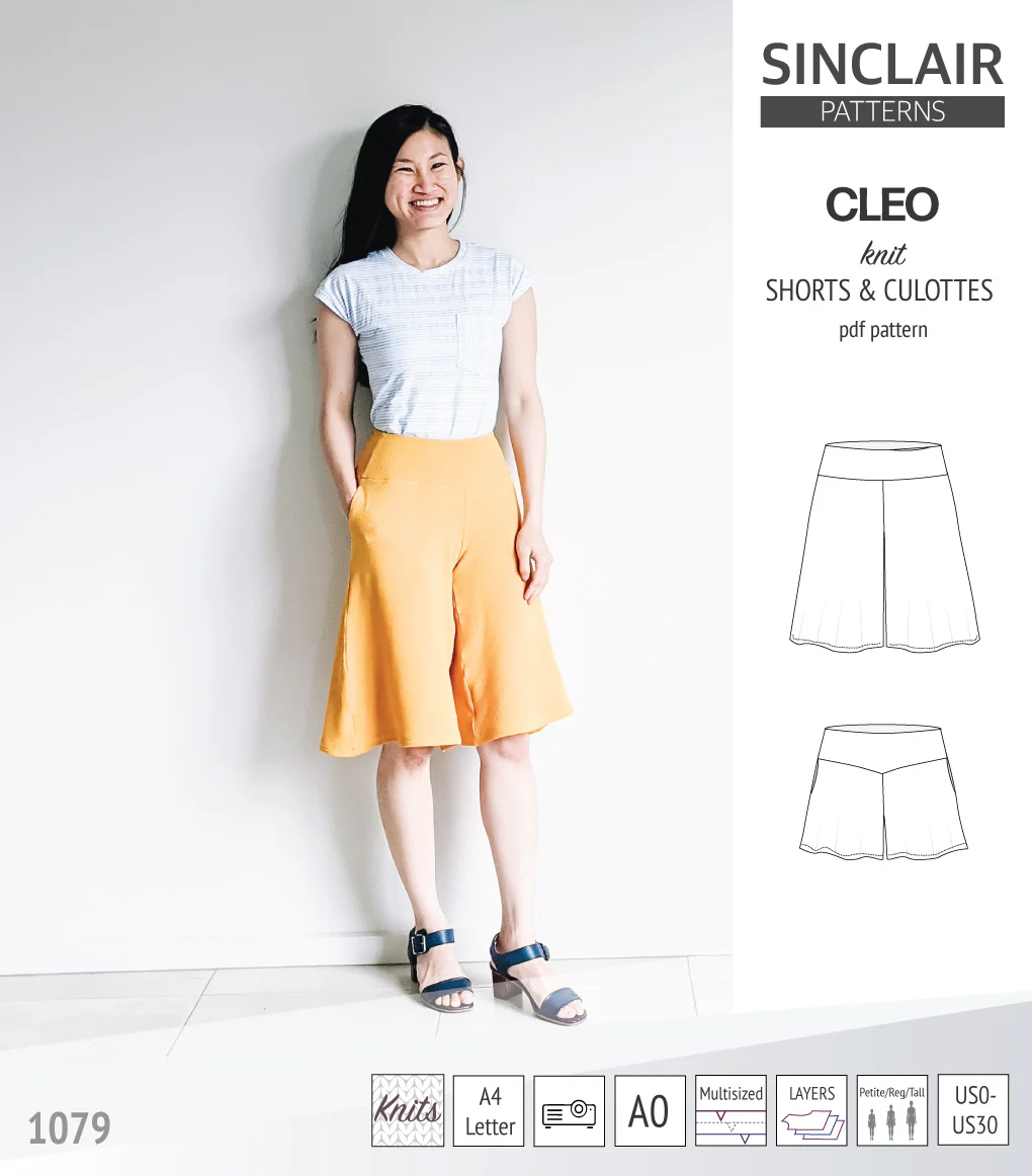 Cleo knit shorts and culottes with yoga waistband (PDF) - Image 43