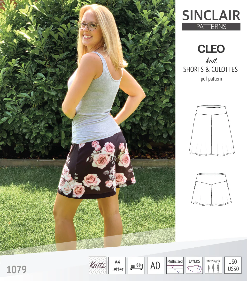 Cleo knit shorts and culottes with yoga waistband (PDF) - Image 5
