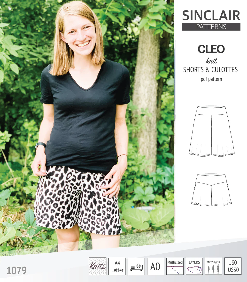 Cleo knit shorts and culottes with yoga waistband (PDF) - Image 6