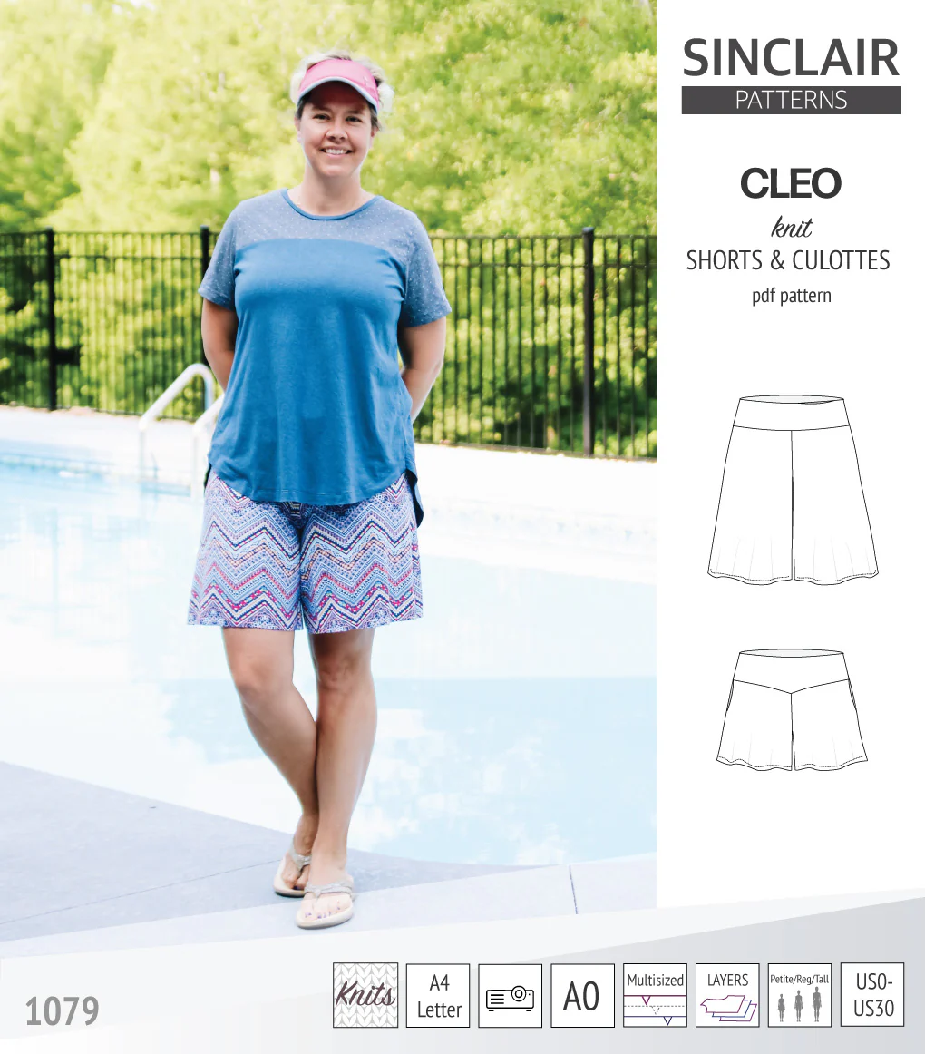 Cleo knit shorts and culottes with yoga waistband (PDF) - Image 7