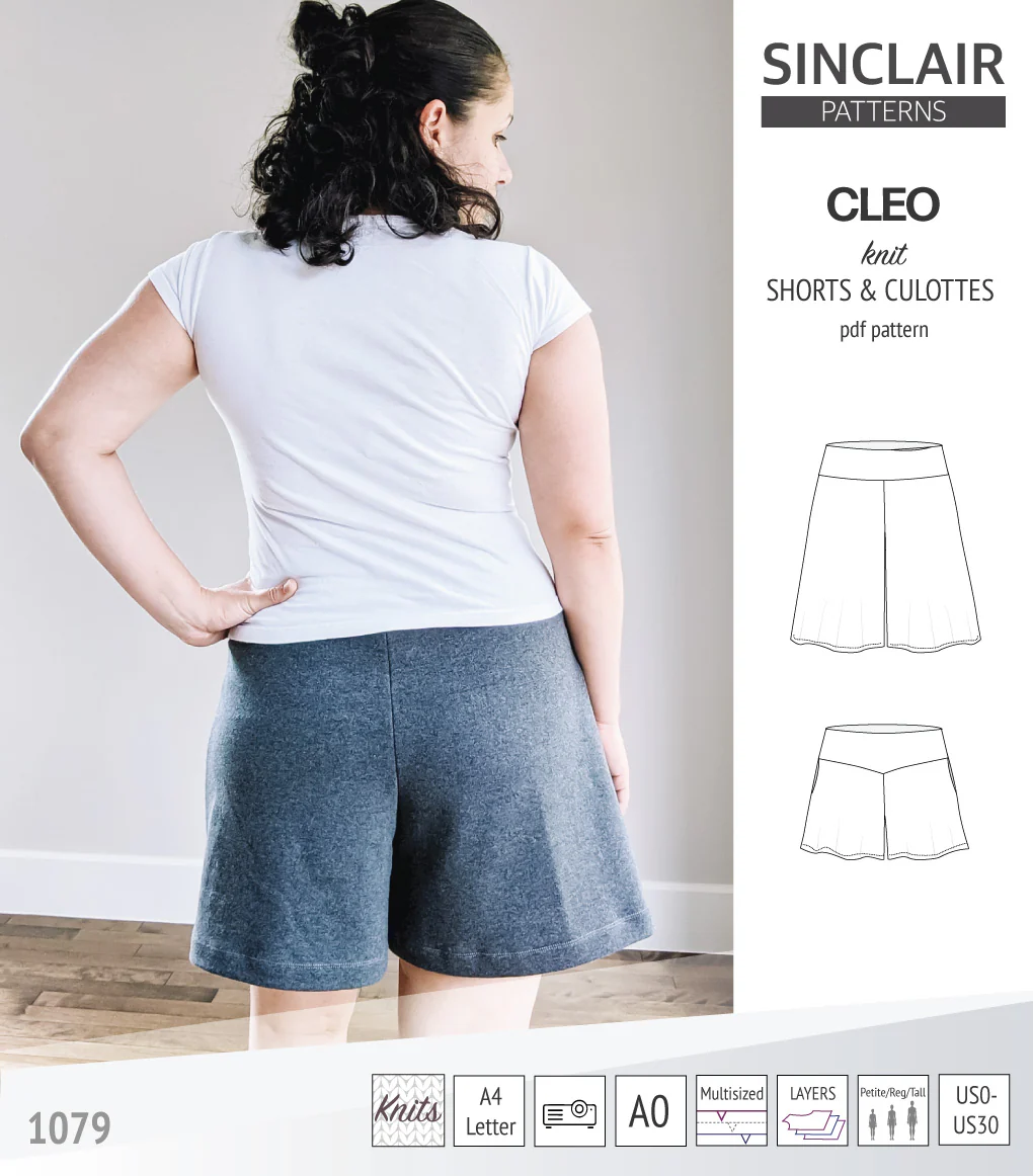 Cleo knit shorts and culottes with yoga waistband (PDF) - Image 9