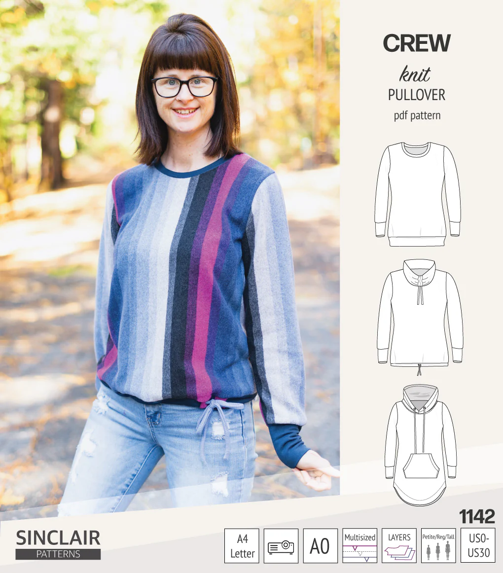 Crew pullover and hoodie (PDF sewing pattern) - Image 10
