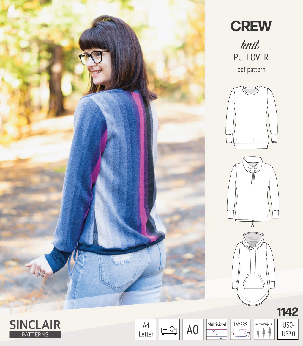 Crew pullover and hoodie (PDF sewing pattern) - Image 11