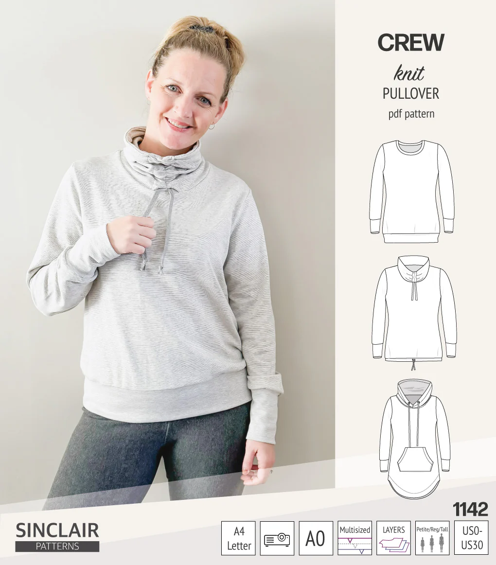 Crew pullover and hoodie (PDF sewing pattern) - Image 12
