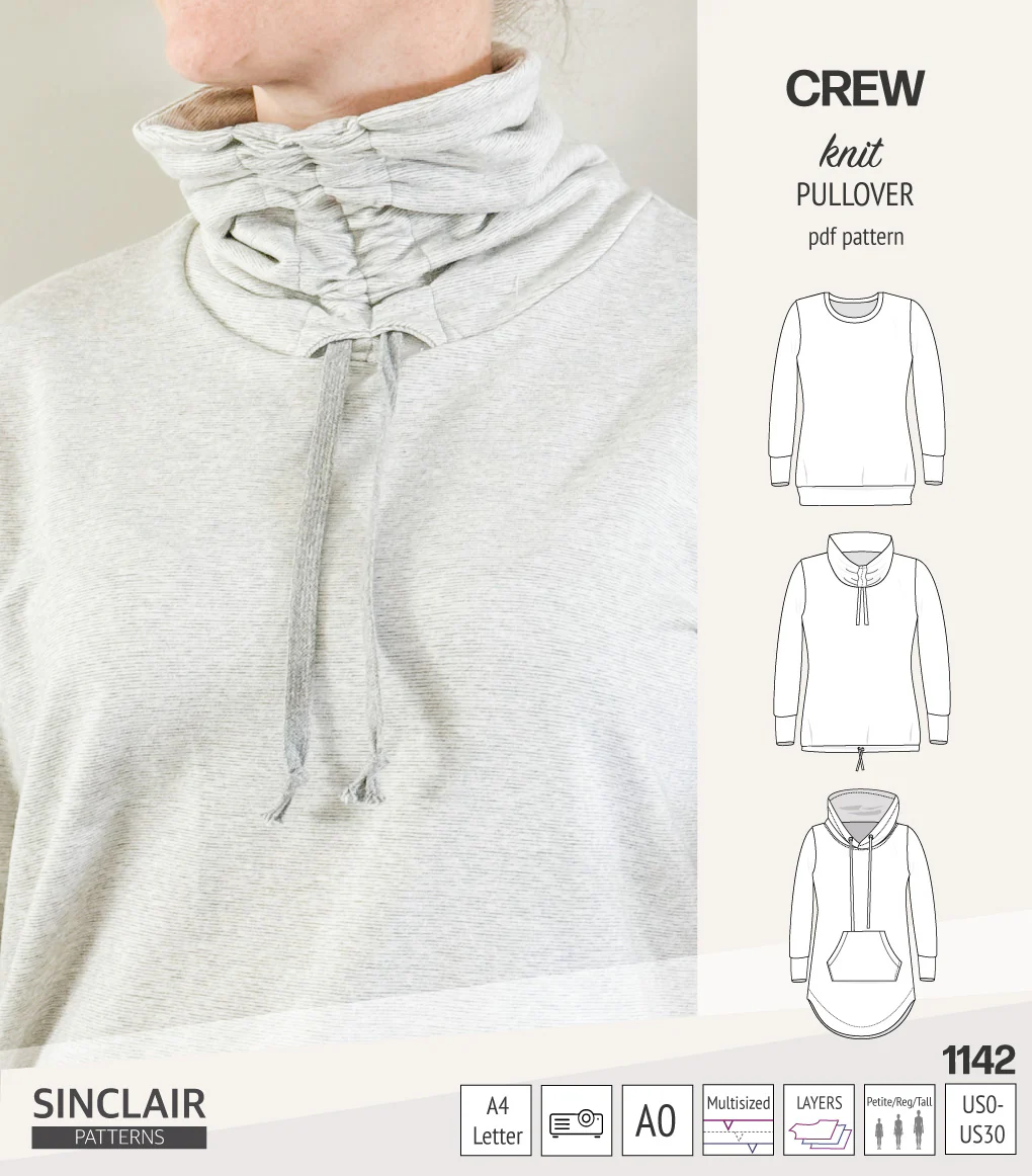 Crew pullover and hoodie (PDF sewing pattern) - Image 13