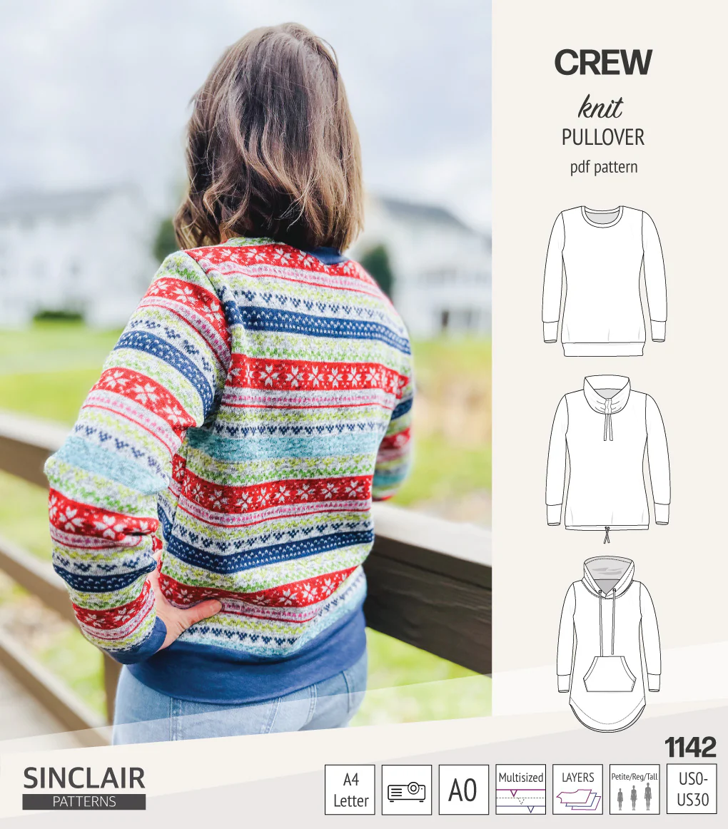 Crew pullover and hoodie (PDF sewing pattern) - Image 15