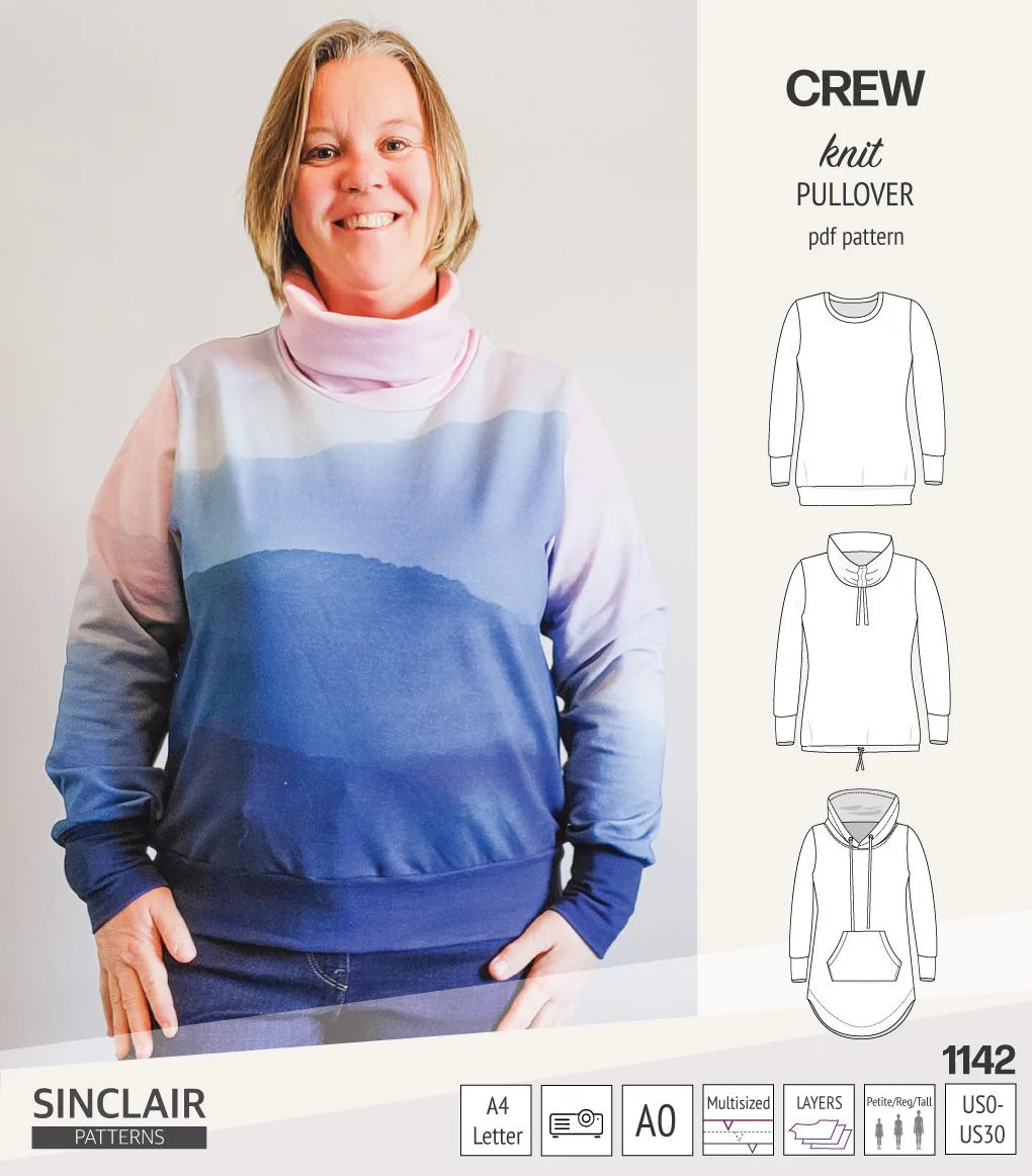 Crew pullover and hoodie (PDF sewing pattern) - Image 16