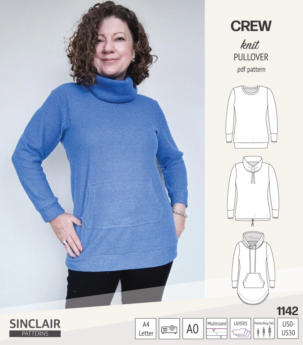 Crew pullover and hoodie (PDF sewing pattern) - Image 17