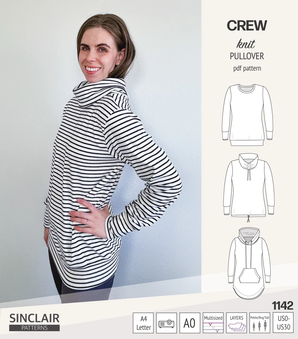 Crew pullover and hoodie (PDF sewing pattern) - Image 18