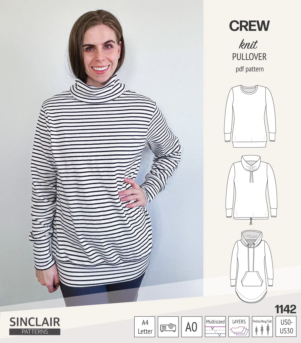 Crew pullover and hoodie (PDF sewing pattern) - Image 19