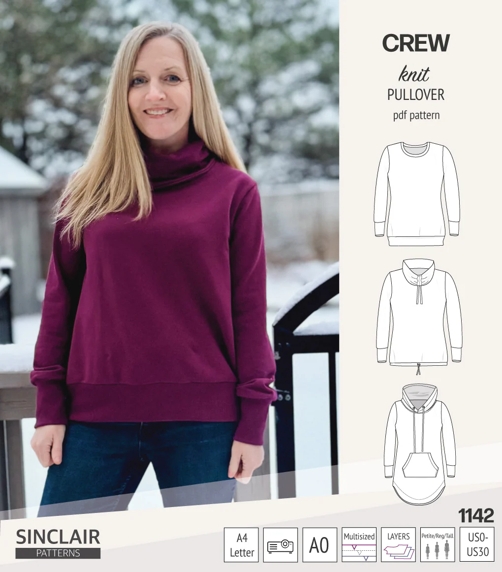 Crew pullover and hoodie (PDF sewing pattern) - Image 20