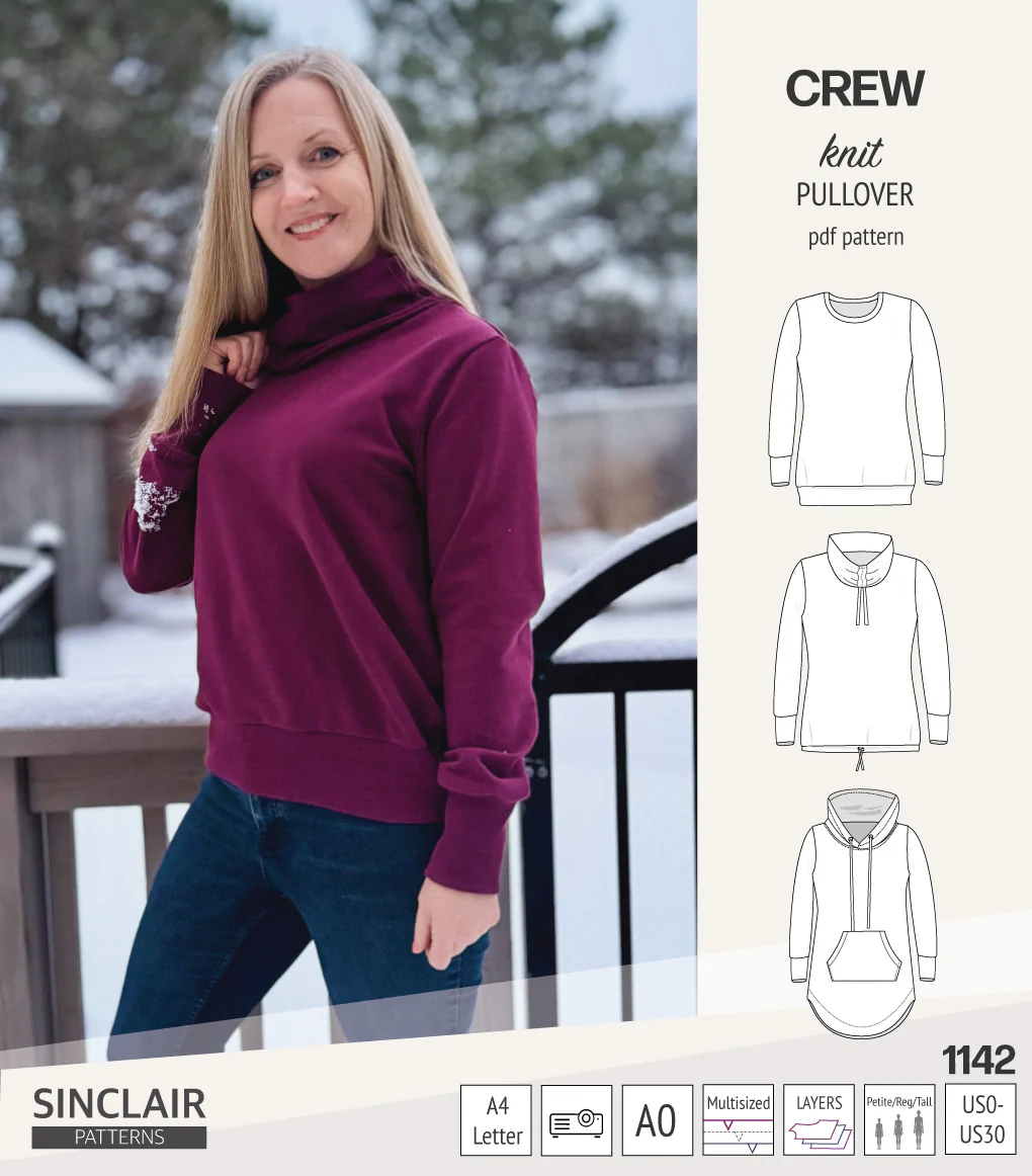 Crew pullover and hoodie (PDF sewing pattern) - Image 21