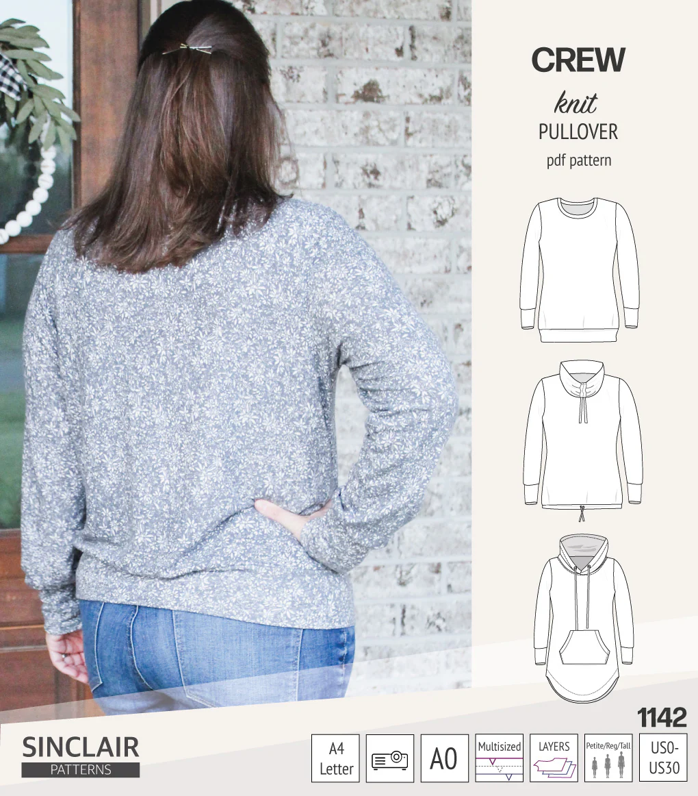 Crew pullover and hoodie (PDF sewing pattern) - Image 25