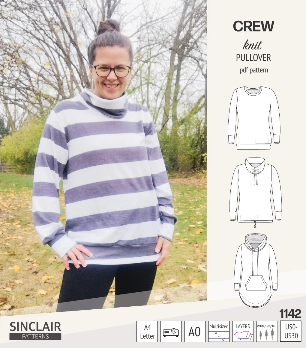 Crew pullover and hoodie (PDF sewing pattern) - Image 26