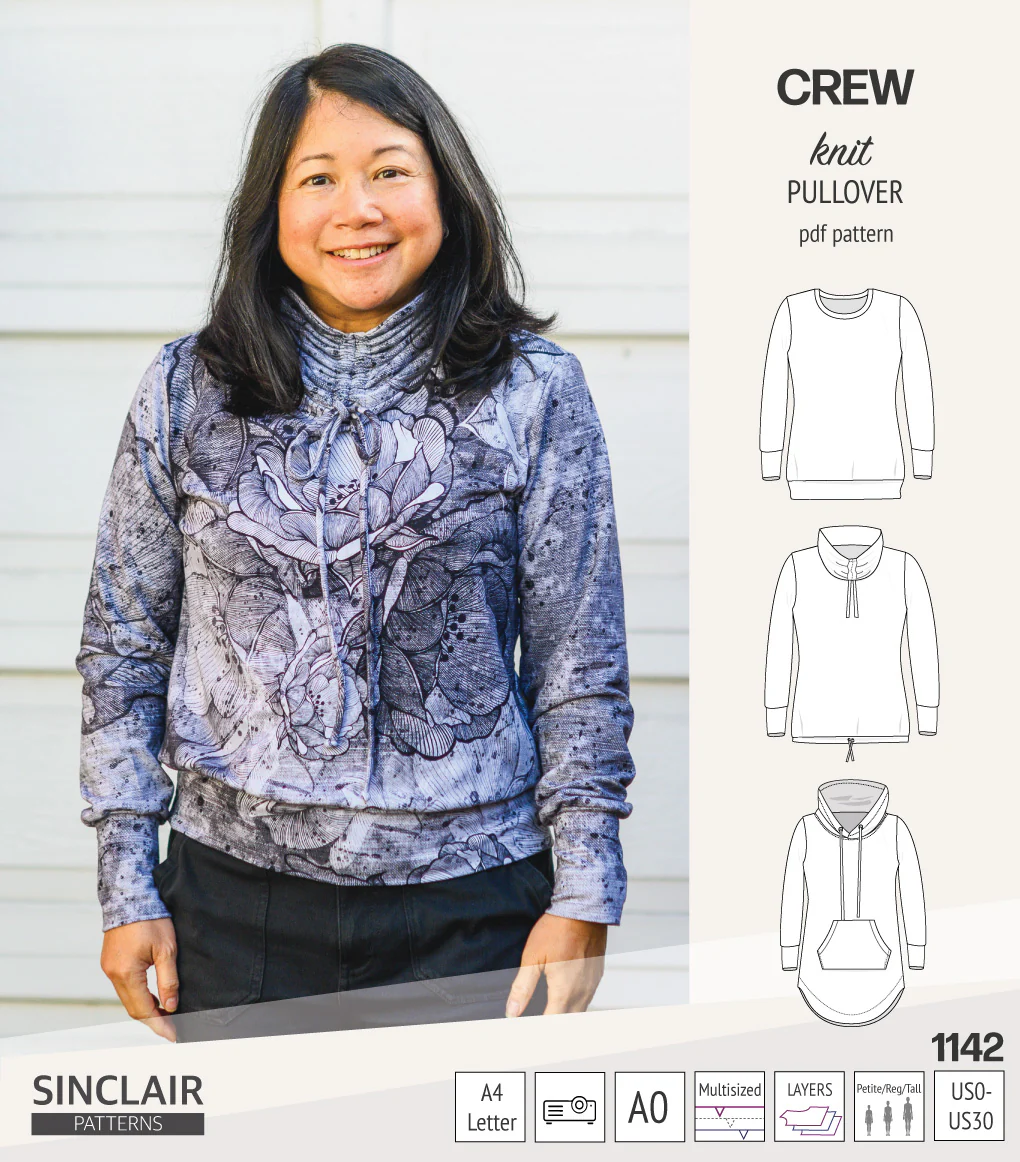 Crew pullover and hoodie (PDF sewing pattern) - Image 27