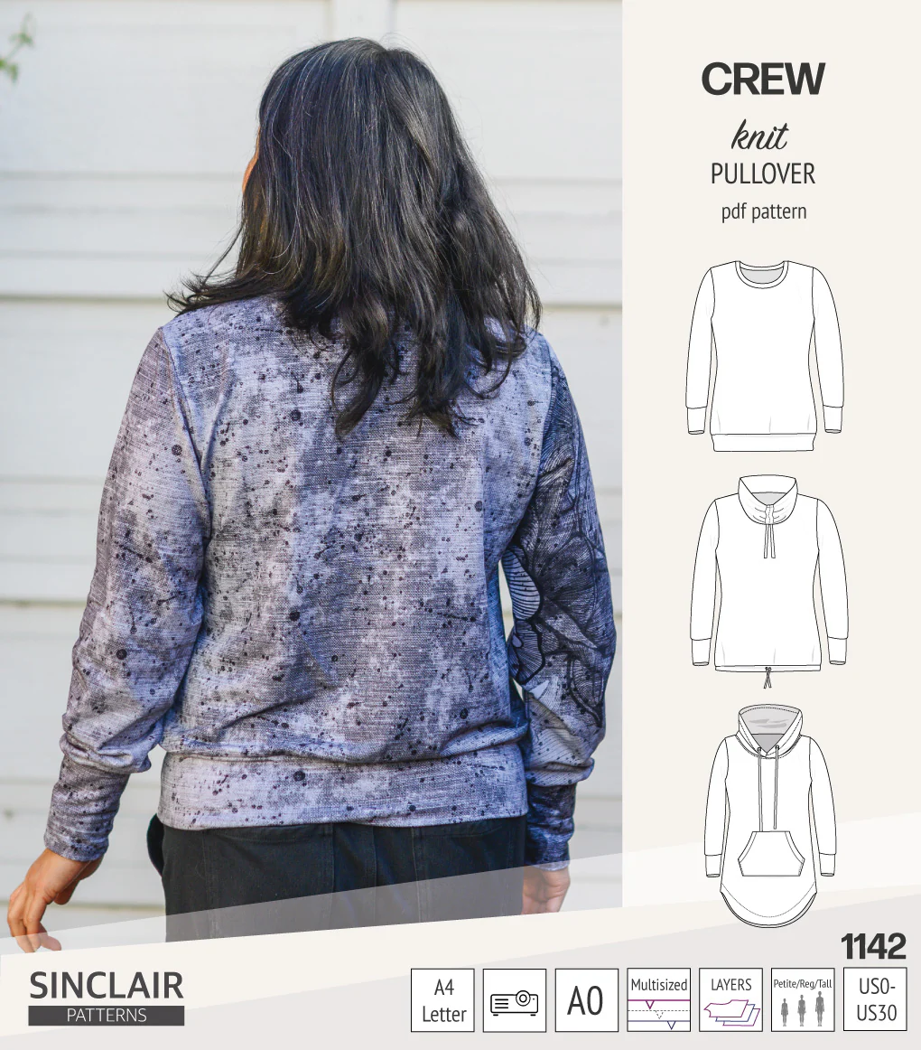 Crew pullover and hoodie (PDF sewing pattern) - Image 28