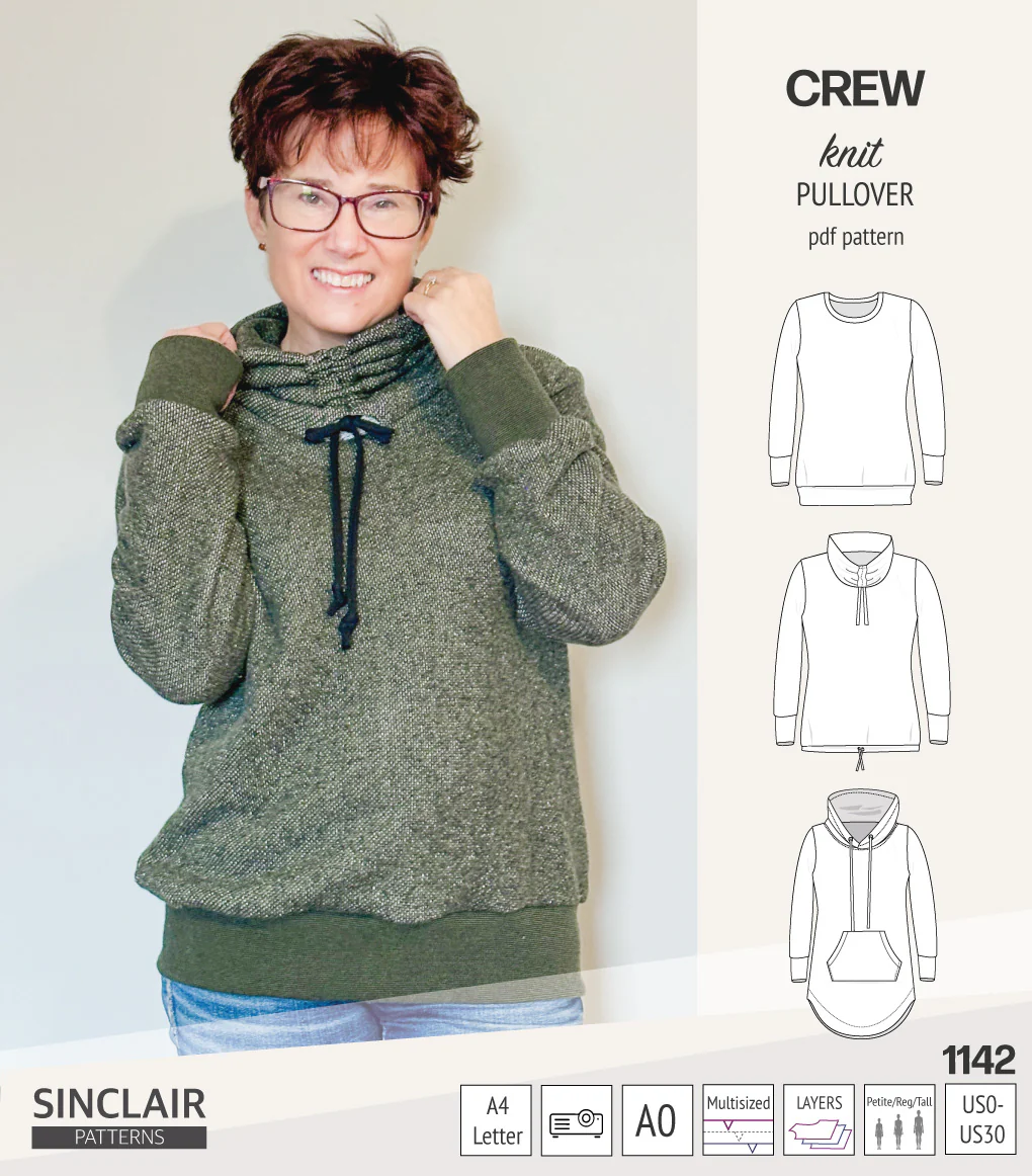 Crew pullover and hoodie (PDF sewing pattern) - Image 3