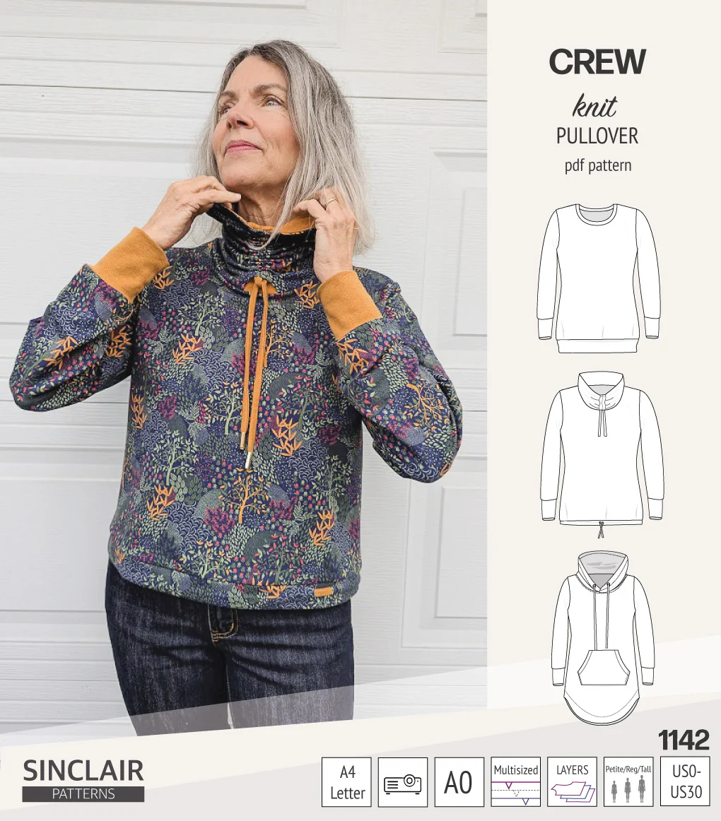 Crew pullover and hoodie (PDF sewing pattern) - Image 30