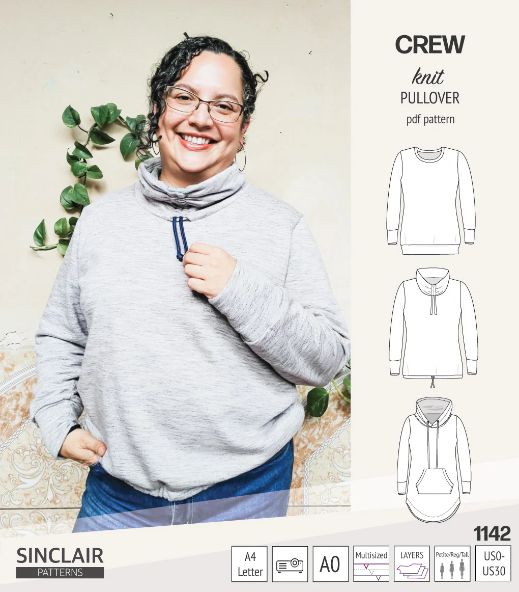 Crew pullover and hoodie (PDF sewing pattern) - Image 32