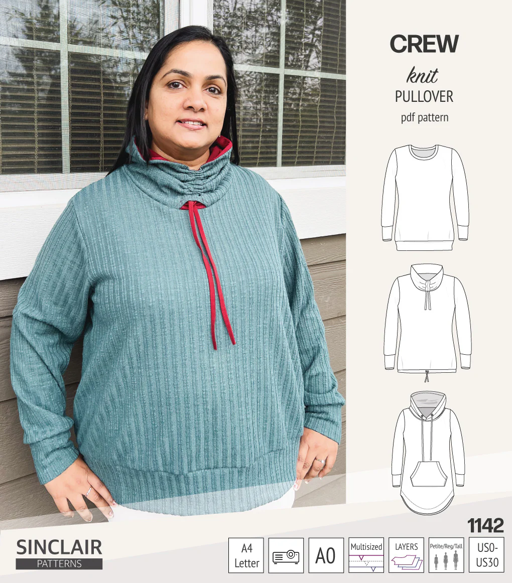 Crew pullover and hoodie (PDF sewing pattern) - Image 33