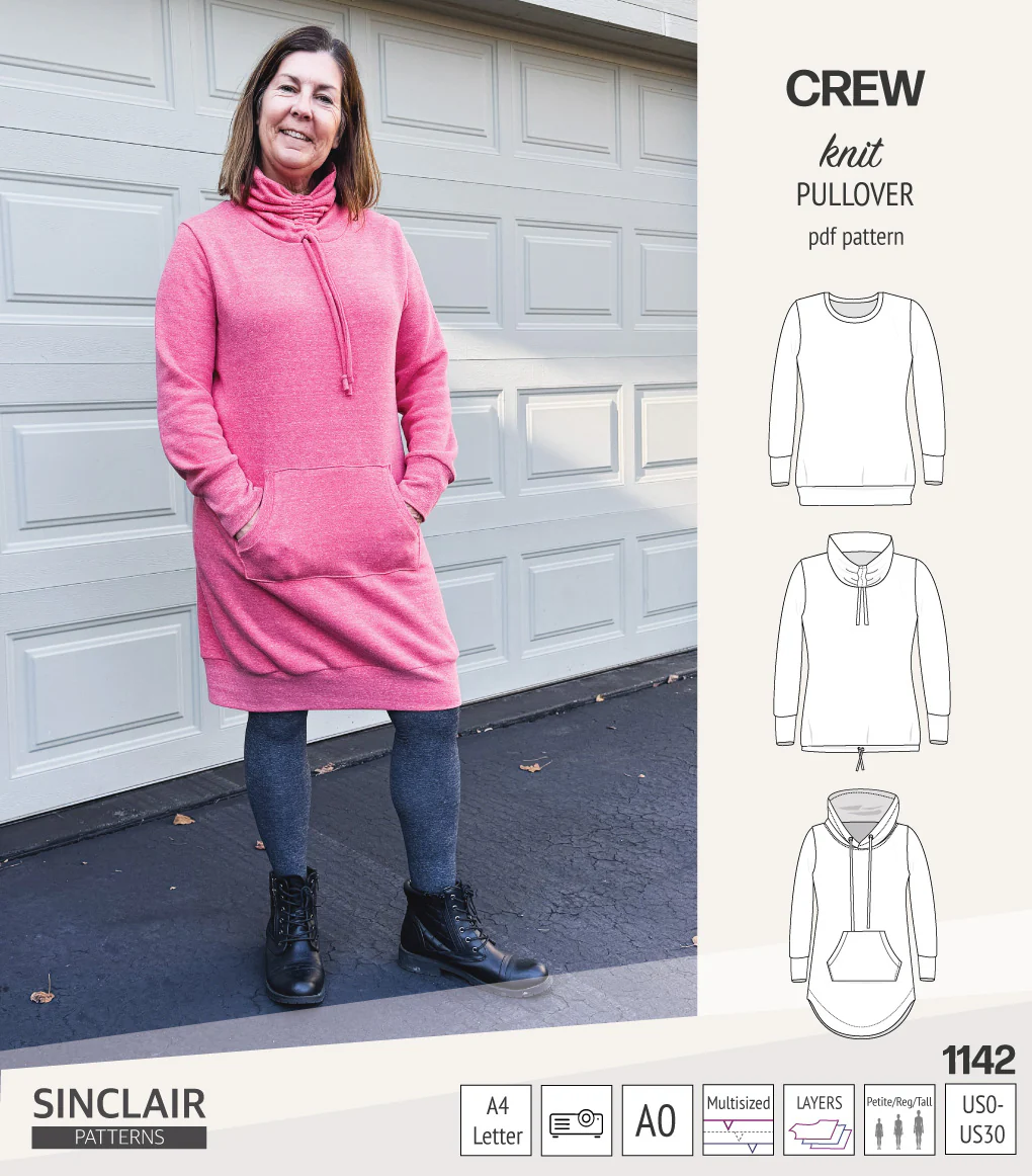 Crew pullover and hoodie (PDF sewing pattern) - Image 35