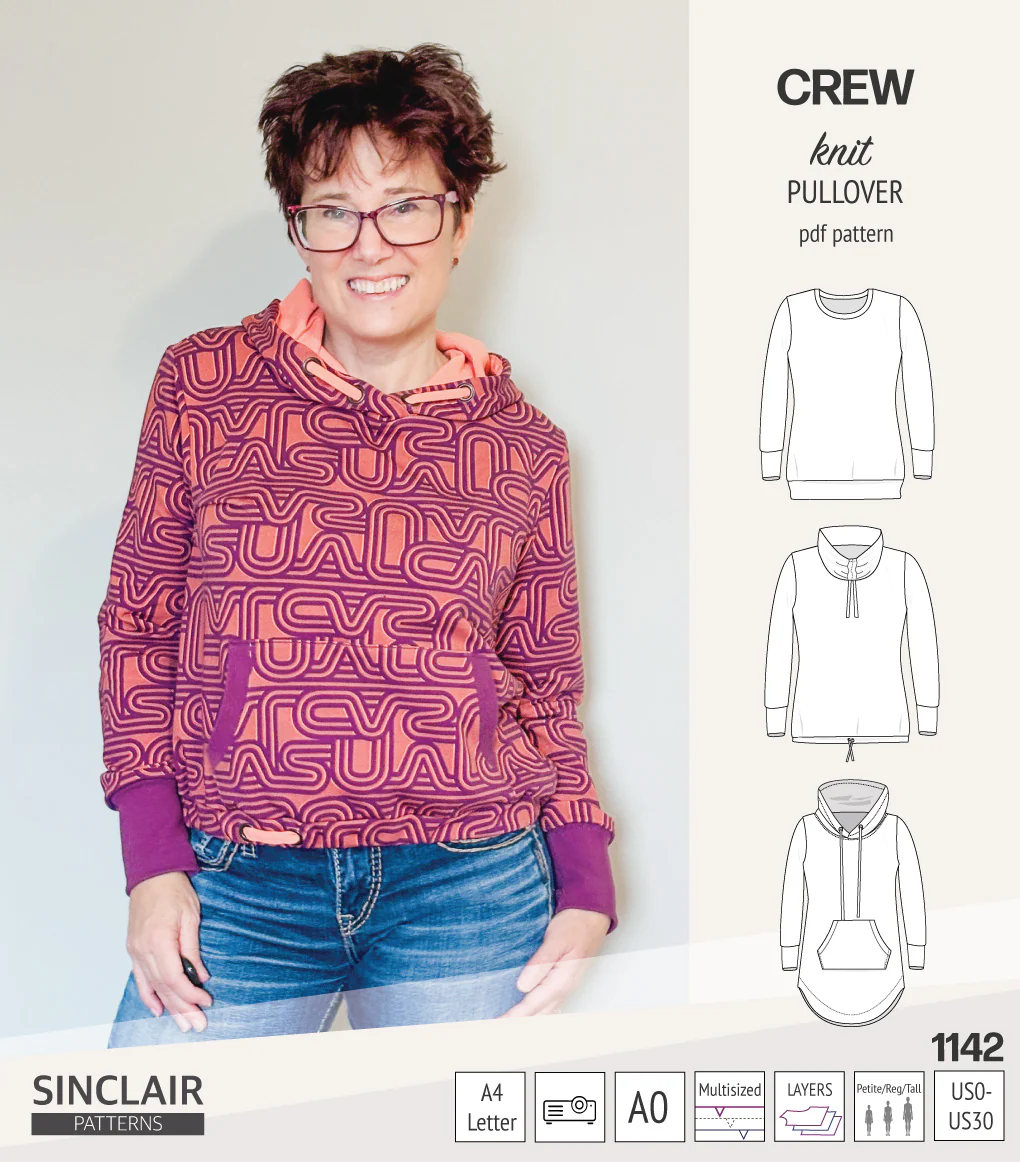 Crew pullover and hoodie (PDF sewing pattern) - Image 4