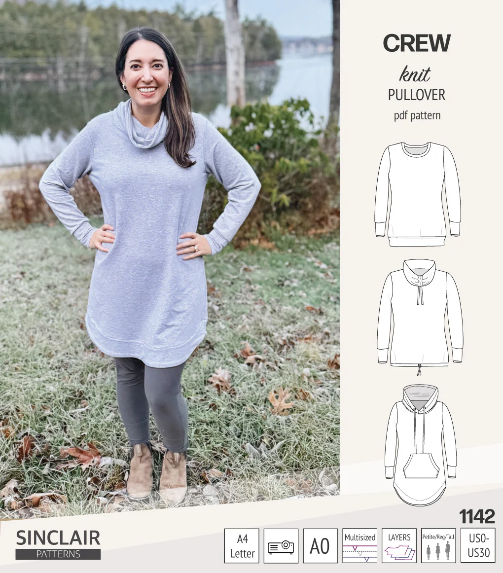 Crew pullover and hoodie (PDF sewing pattern) - Image 43