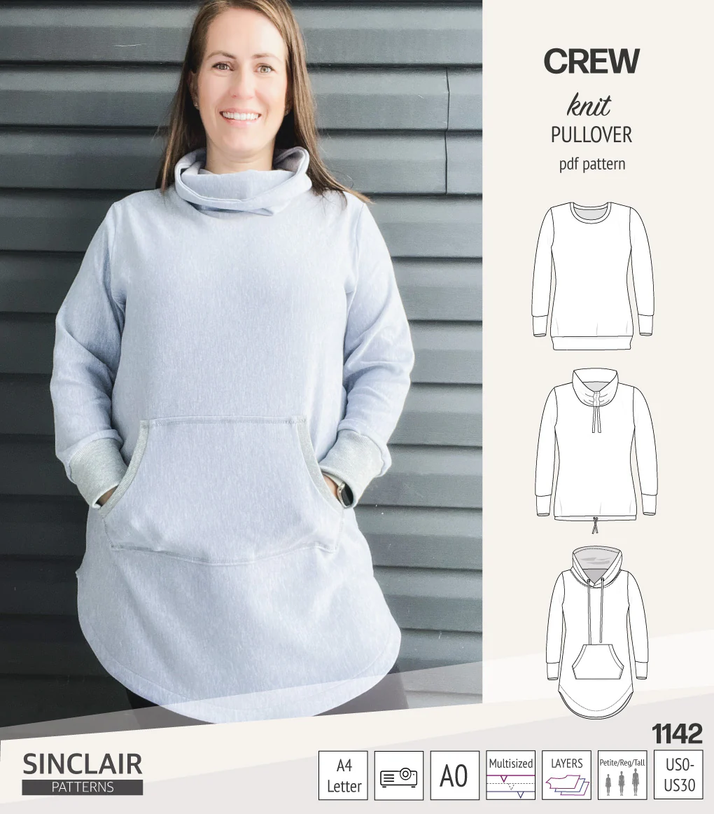 Crew pullover and hoodie (PDF sewing pattern) - Image 44