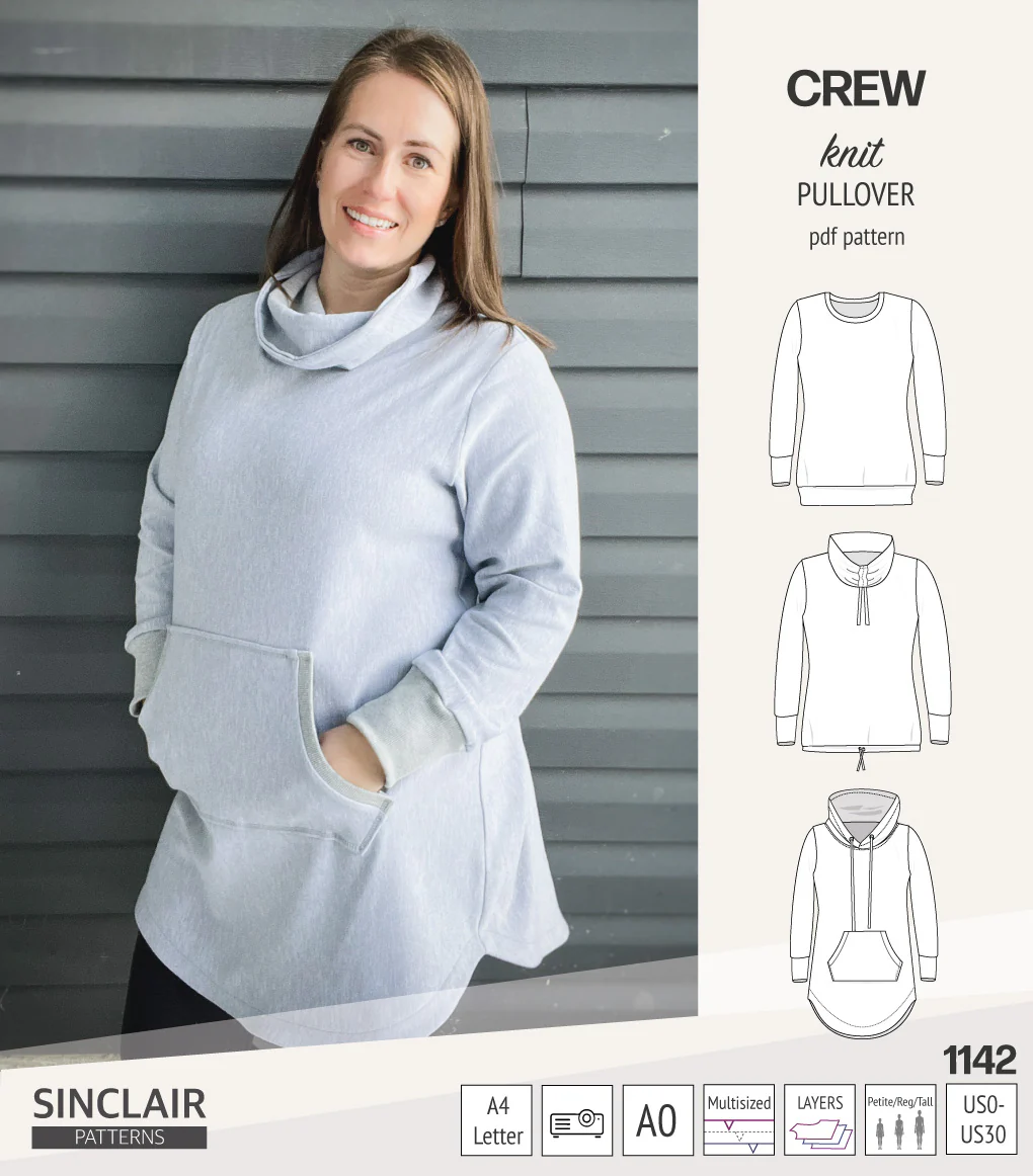 Crew pullover and hoodie (PDF sewing pattern) - Image 45