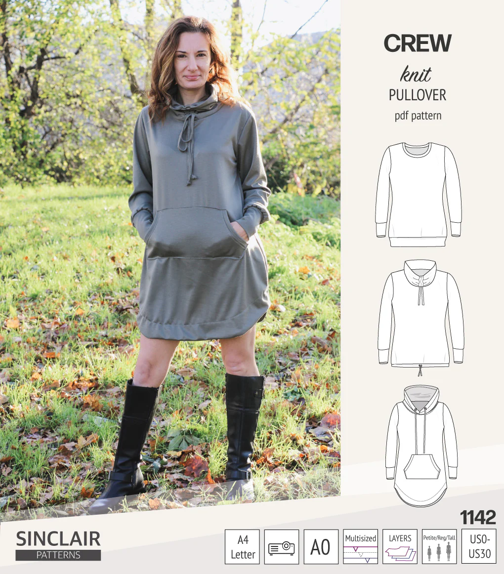 Crew pullover and hoodie (PDF sewing pattern) - Image 46