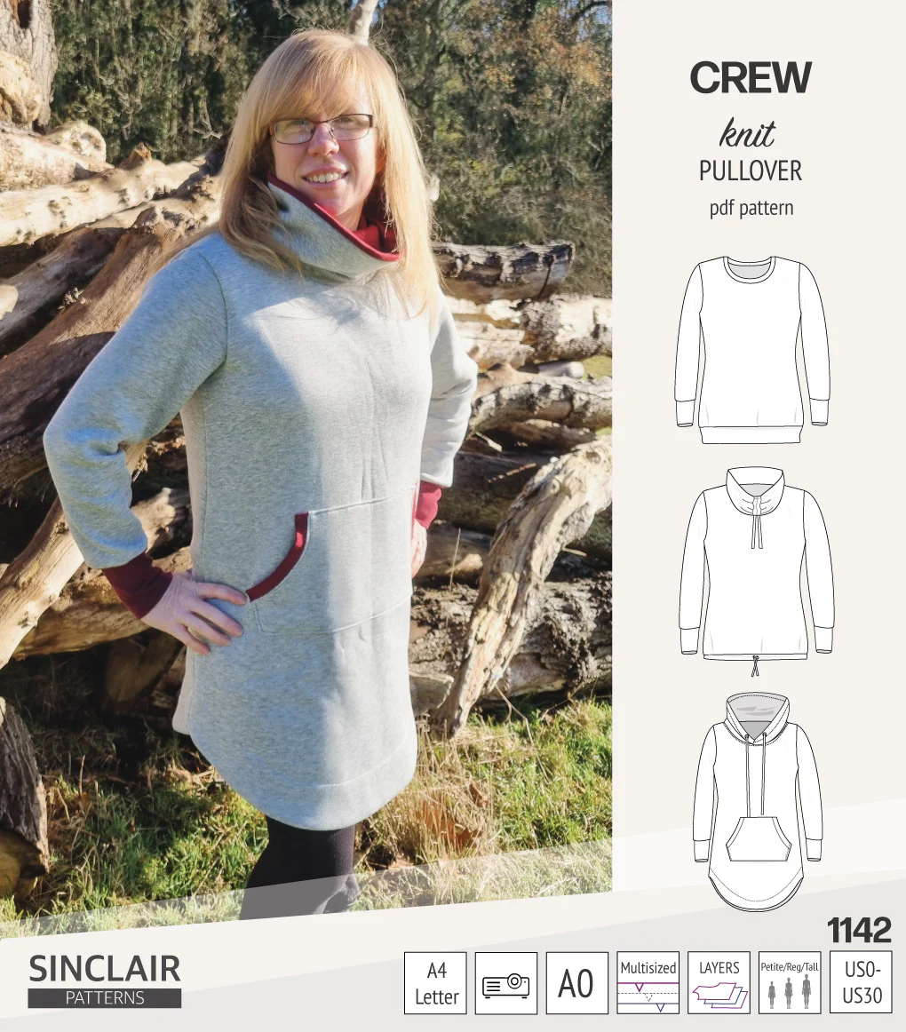 Crew pullover and hoodie (PDF sewing pattern) - Image 47