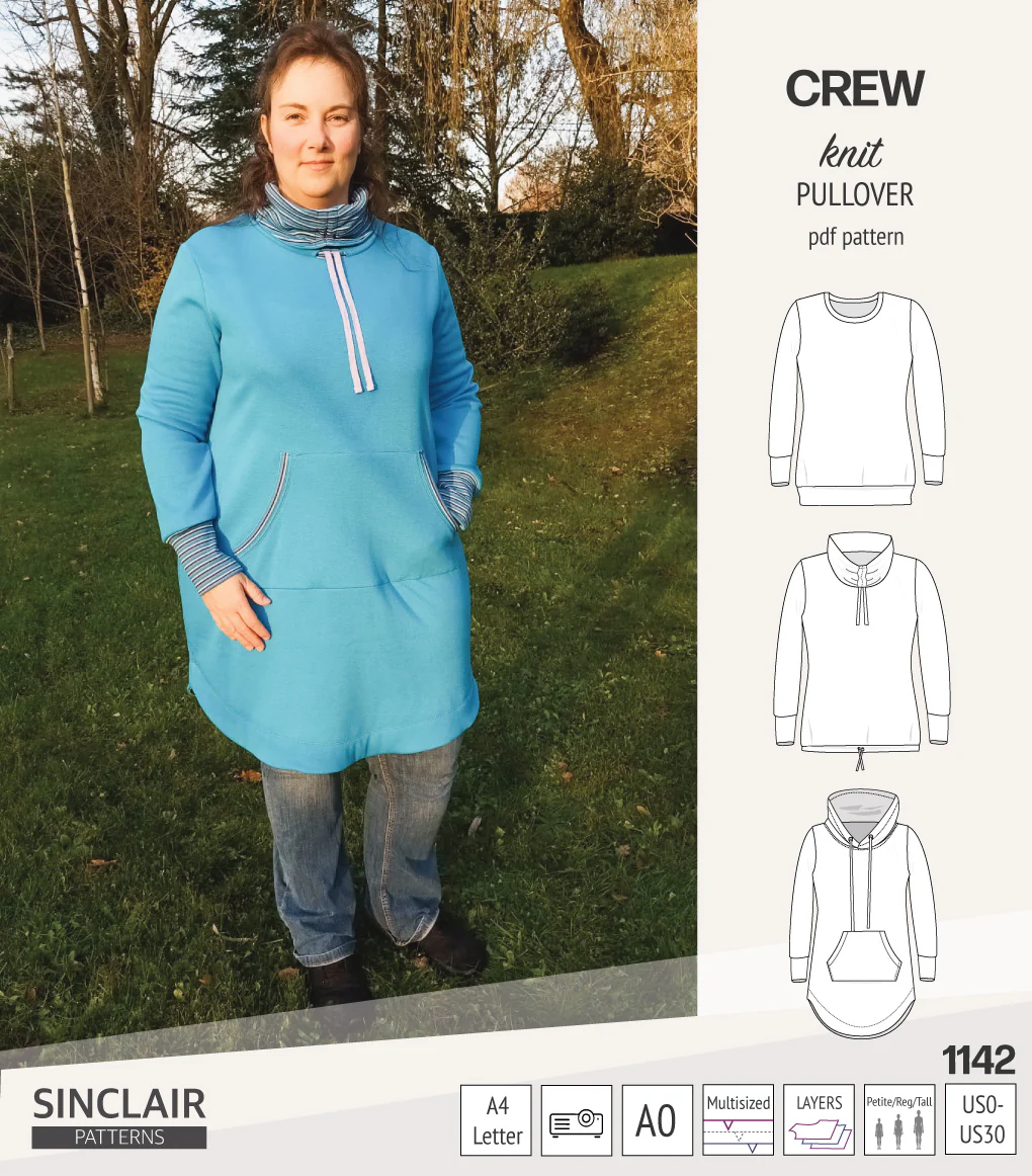 Crew pullover and hoodie (PDF sewing pattern) - Image 50