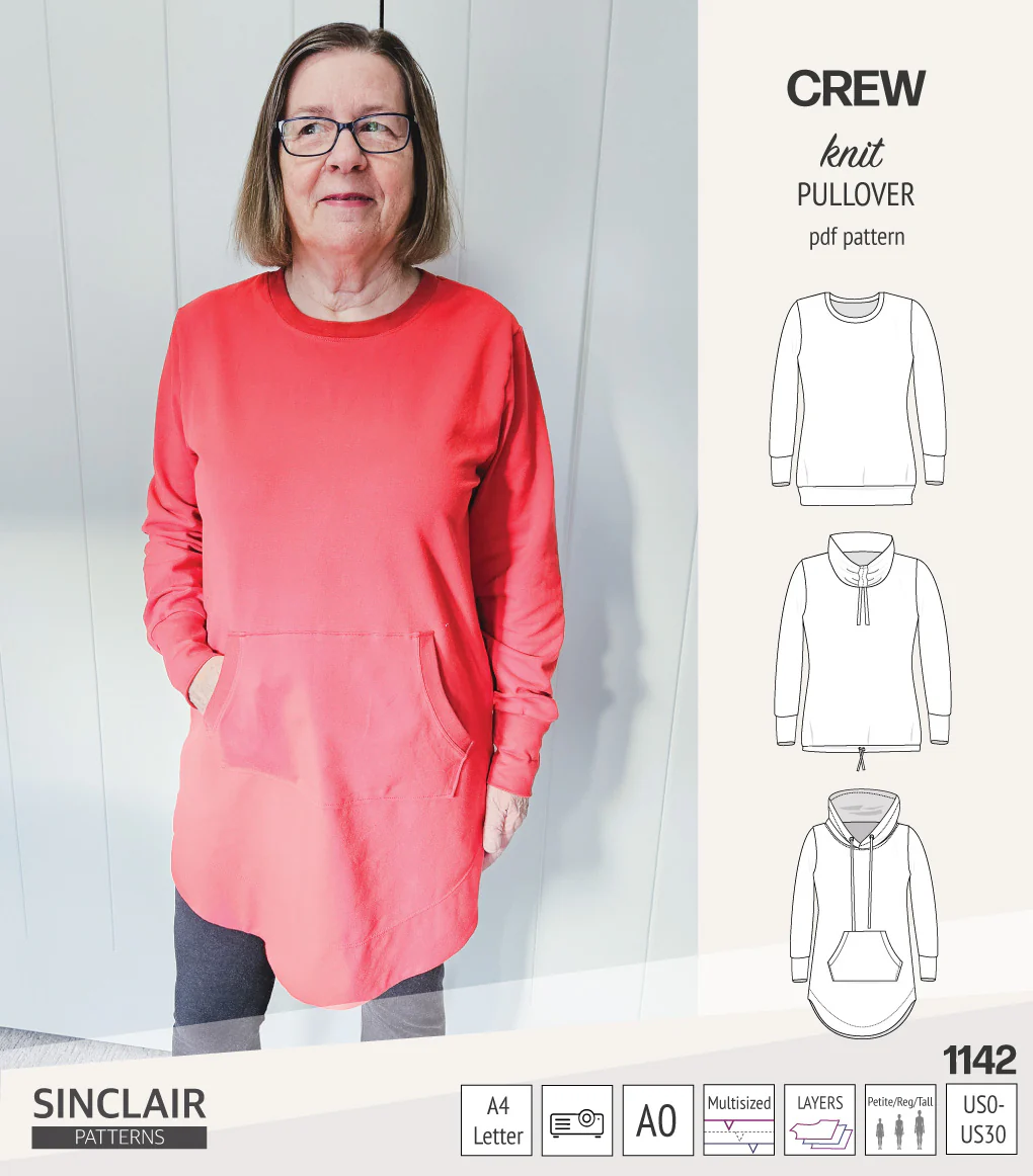 Crew pullover and hoodie (PDF sewing pattern) - Image 55