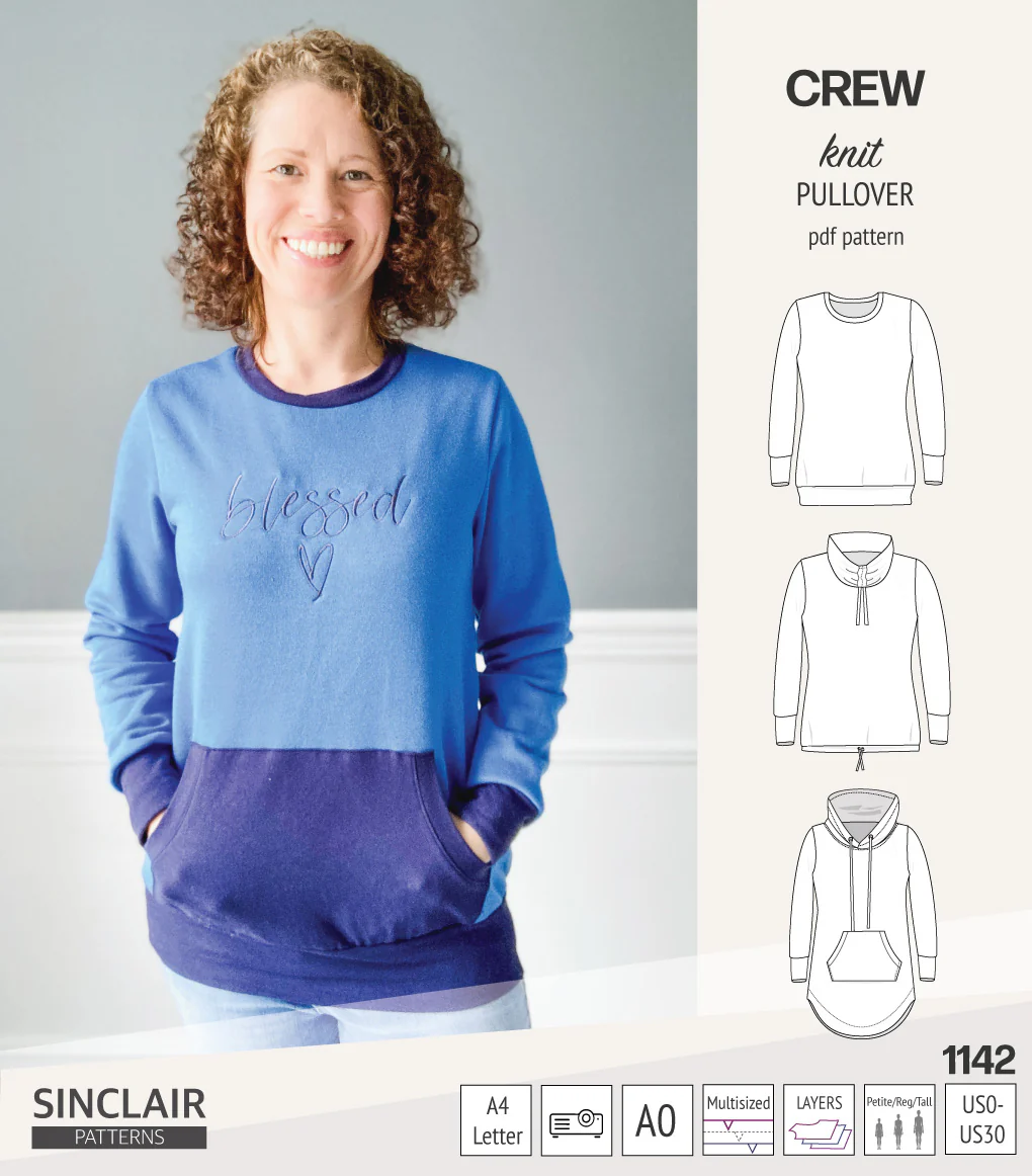 Crew pullover and hoodie (PDF sewing pattern) - Image 59