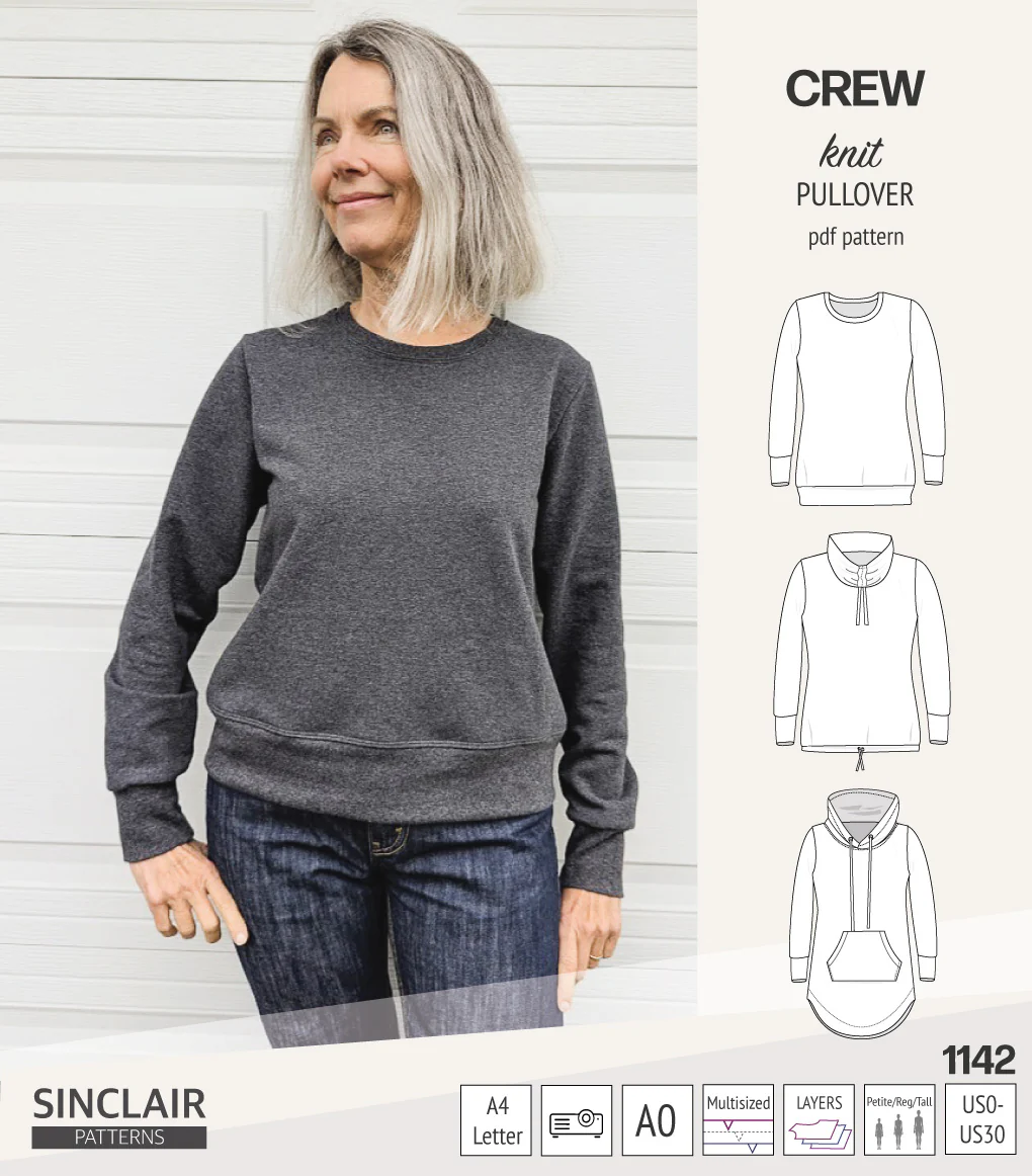 Crew pullover and hoodie (PDF sewing pattern) - Image 60