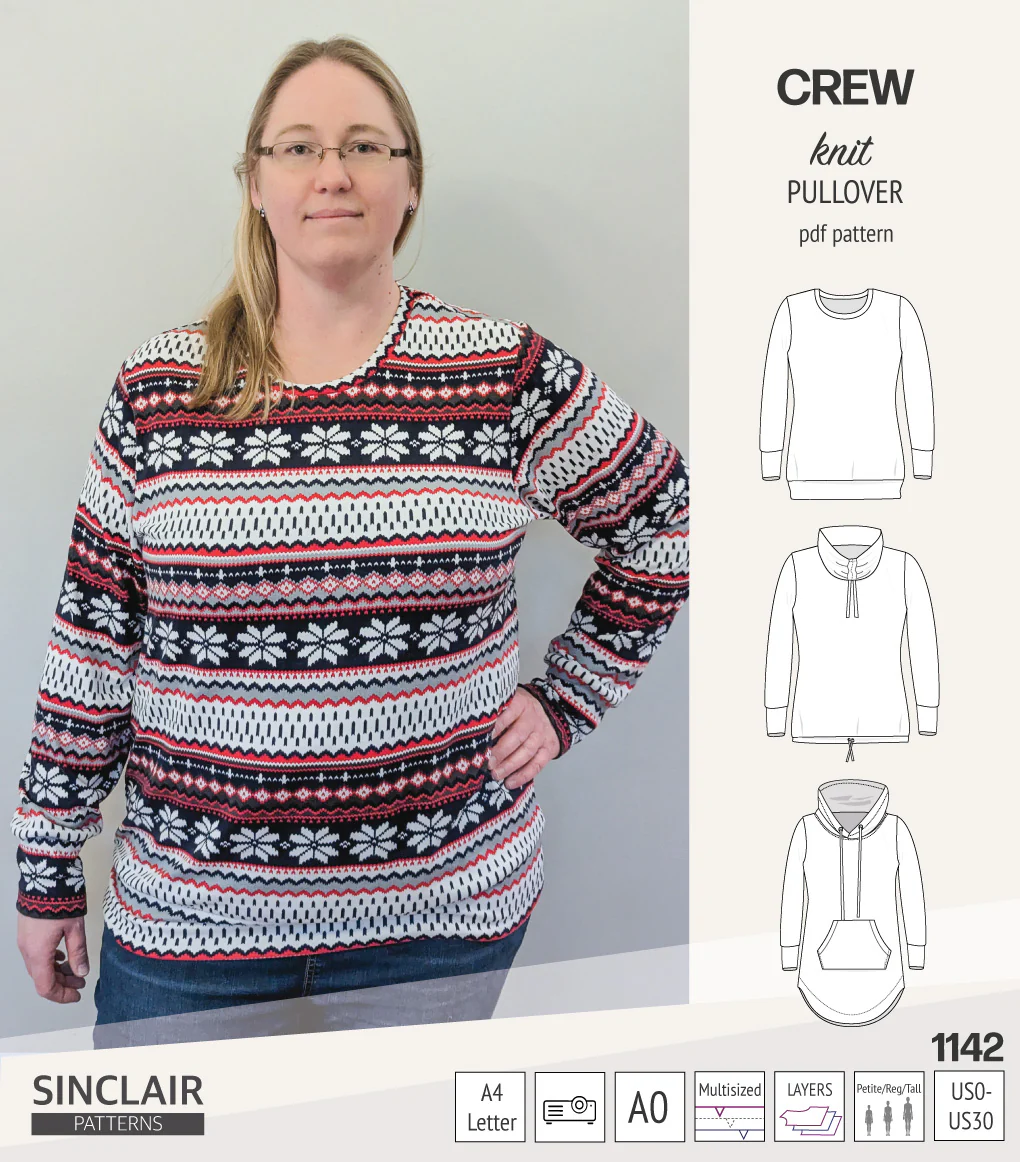 Crew pullover and hoodie (PDF sewing pattern) - Image 64