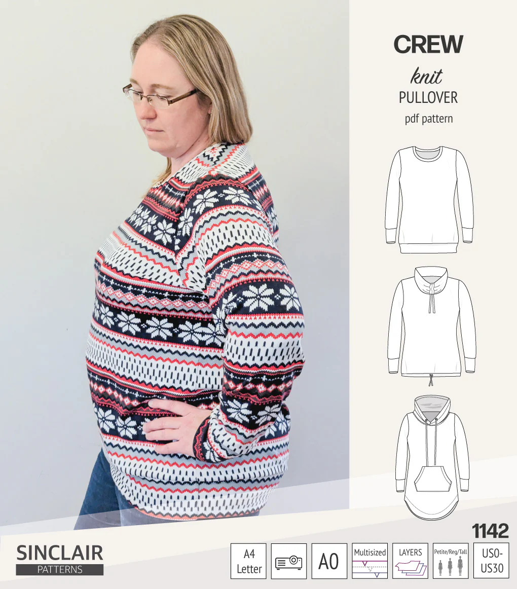 Crew pullover and hoodie (PDF sewing pattern) - Image 65